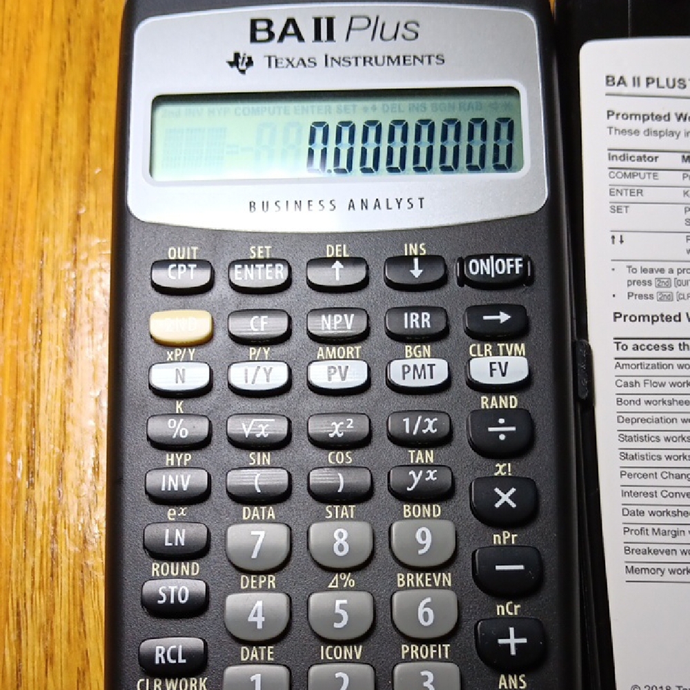 Texas Instruments BA II Plus Financial Calculator - Gray - Picture 2 of 3